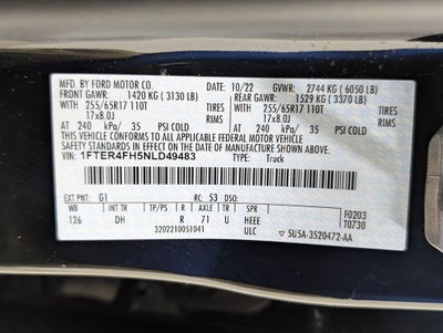 2022 Ford Ranger Lariat