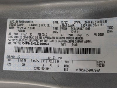 2022 Ford Ranger Lariat