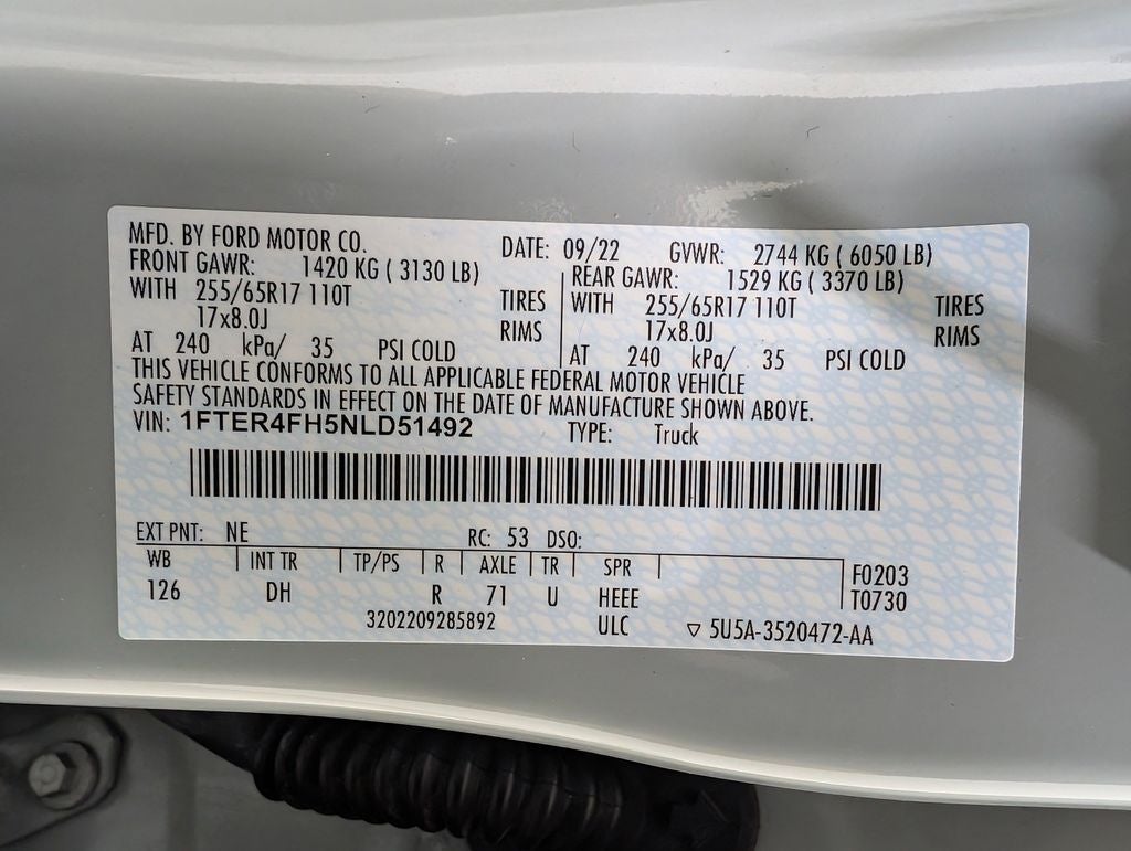 2022 Ford Ranger Lariat