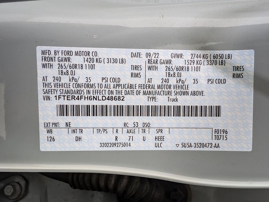 2022 Ford Ranger Lariat