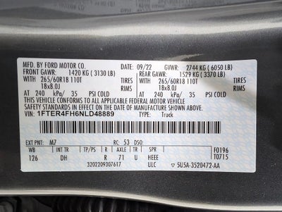 2022 Ford Ranger Lariat