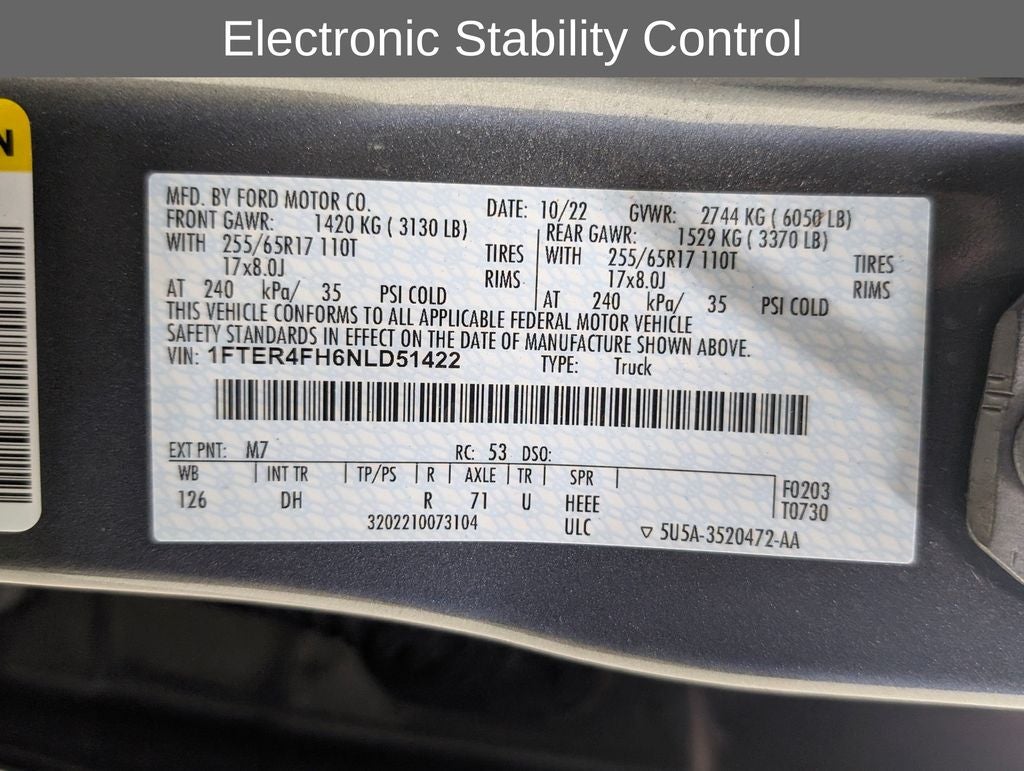 2022 Ford Ranger Lariat