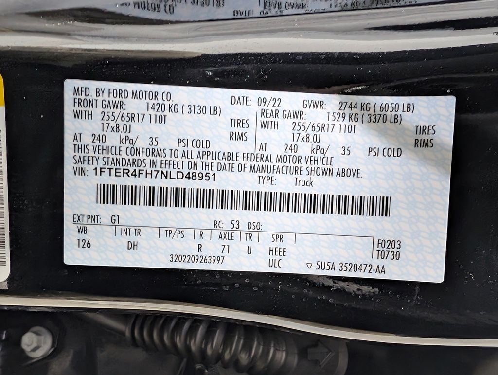 2022 Ford Ranger Lariat