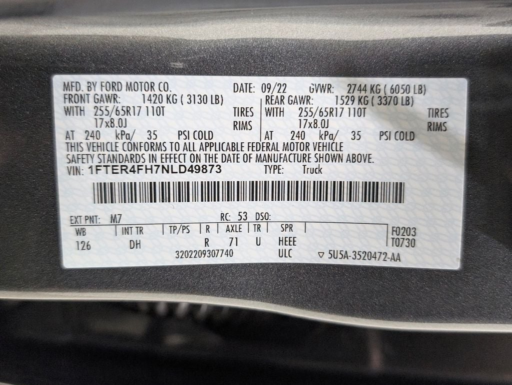 2022 Ford Ranger Lariat