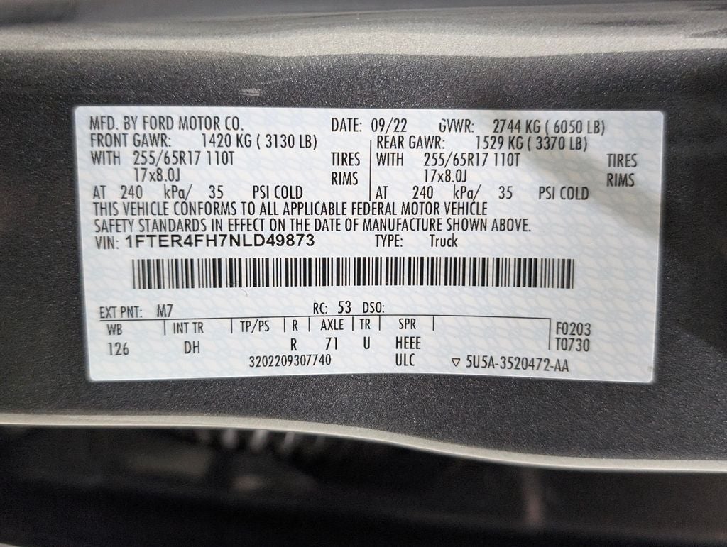 2022 Ford Ranger Lariat