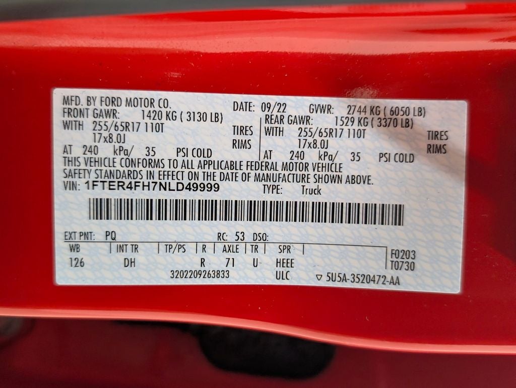 2022 Ford Ranger Lariat