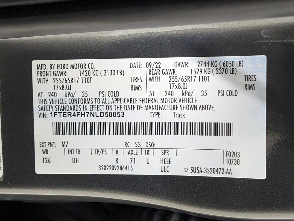 2022 Ford Ranger Lariat