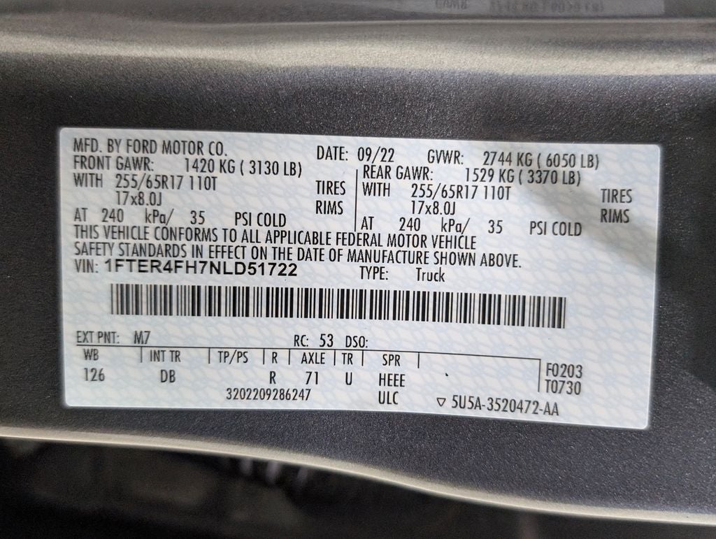 2022 Ford Ranger Lariat