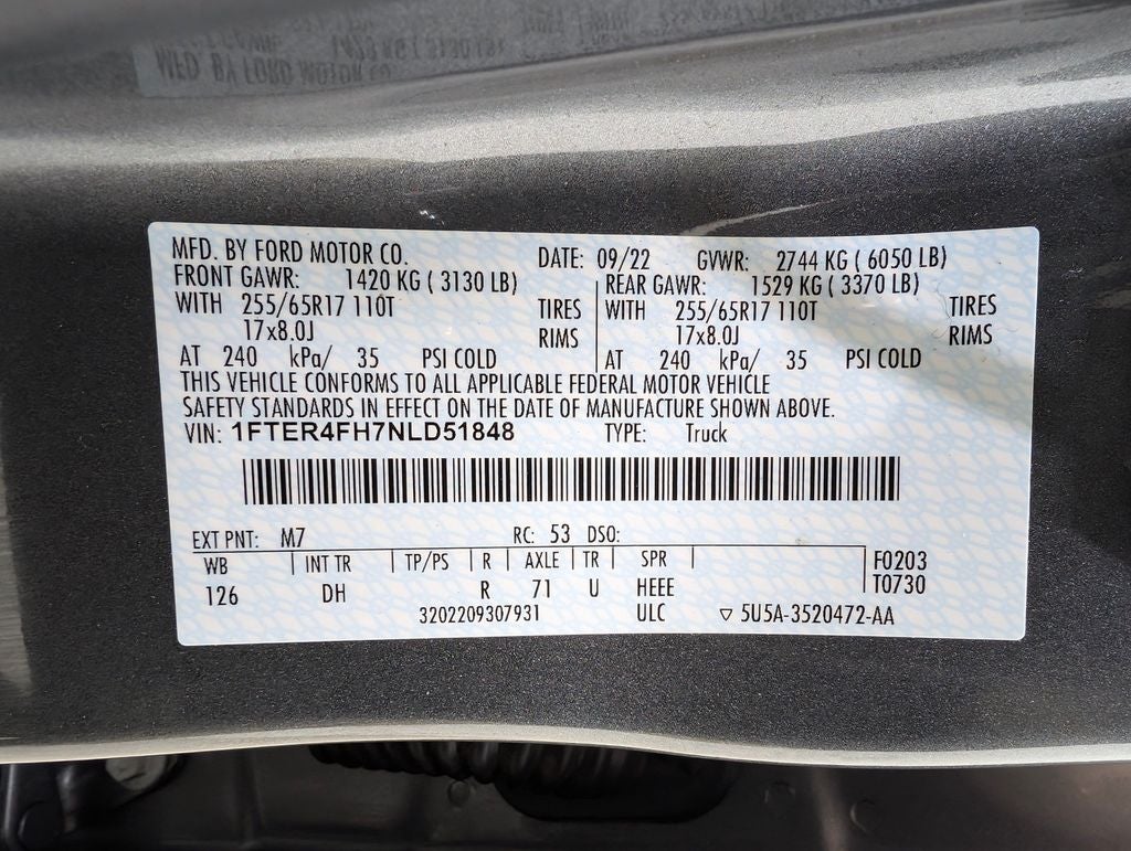 2022 Ford Ranger Lariat