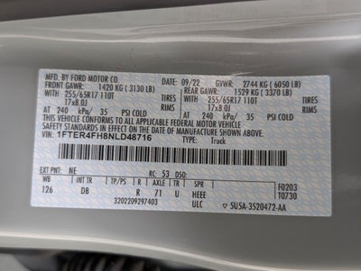 2022 Ford Ranger Lariat