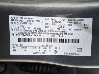 2022 Ford Ranger Lariat