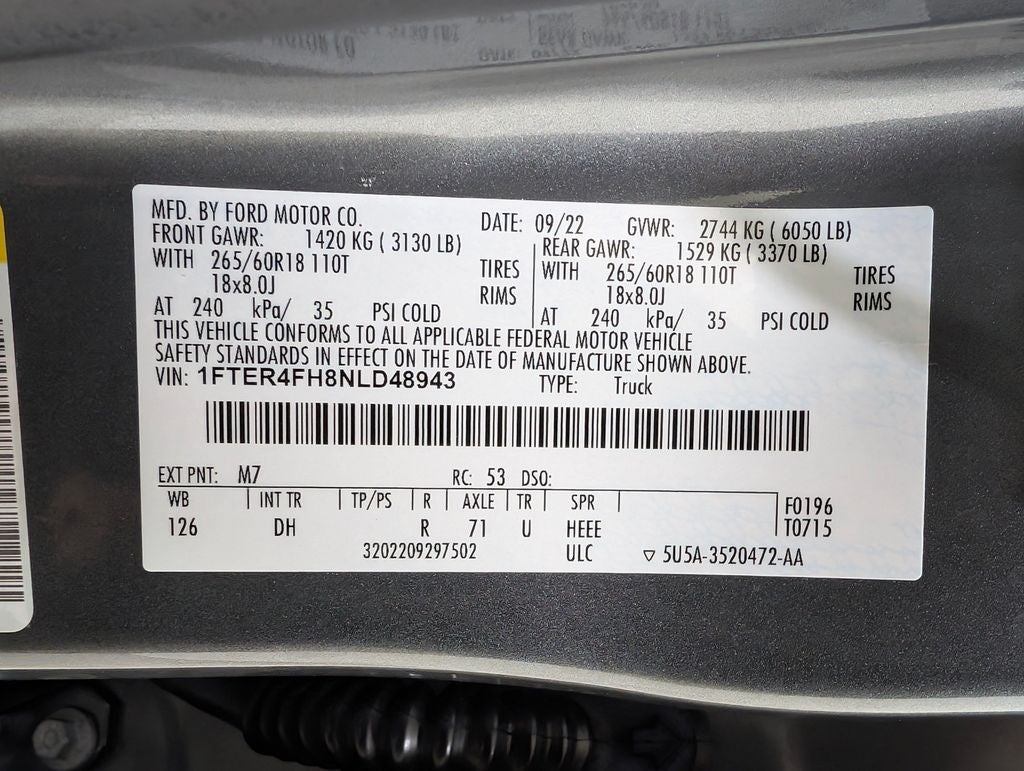 2022 Ford Ranger Lariat