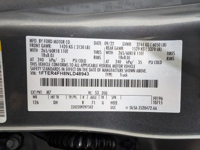 2022 Ford Ranger Lariat