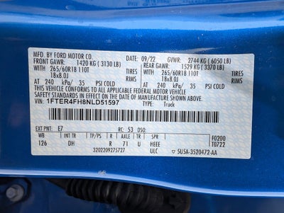 2022 Ford Ranger Lariat