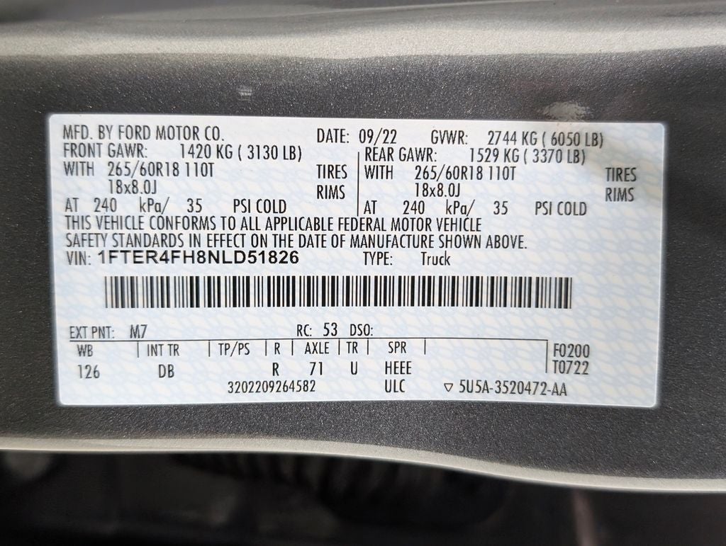 2022 Ford Ranger Lariat