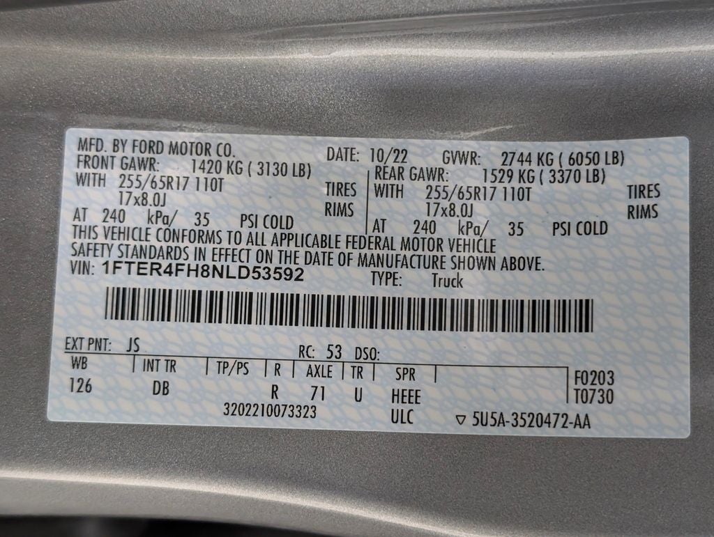 2022 Ford Ranger Lariat