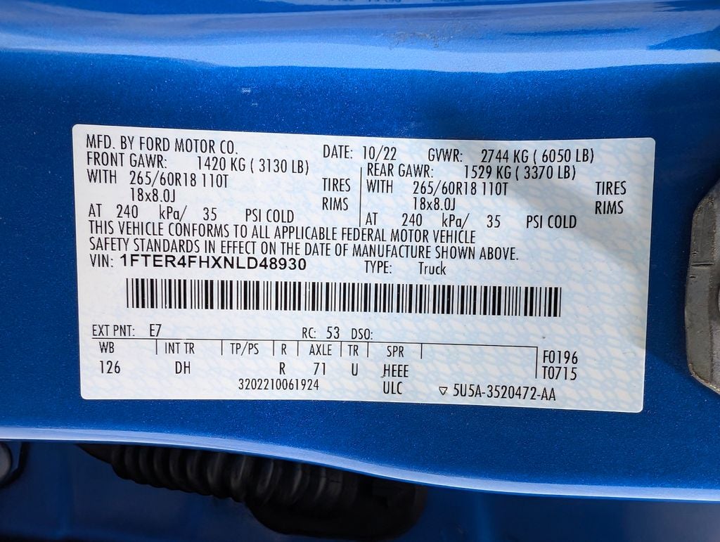 2022 Ford Ranger Lariat