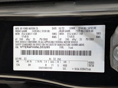 2022 Ford Ranger Lariat