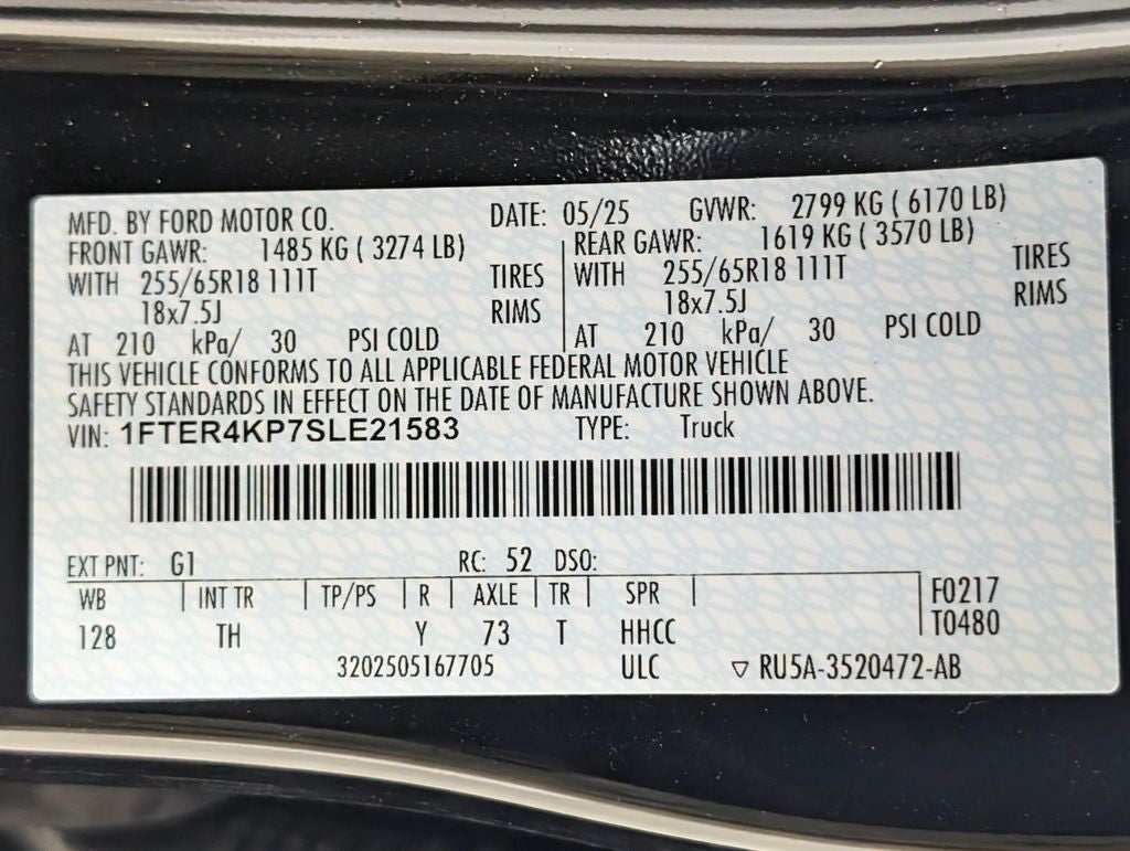 2025 Ford Ranger Lariat