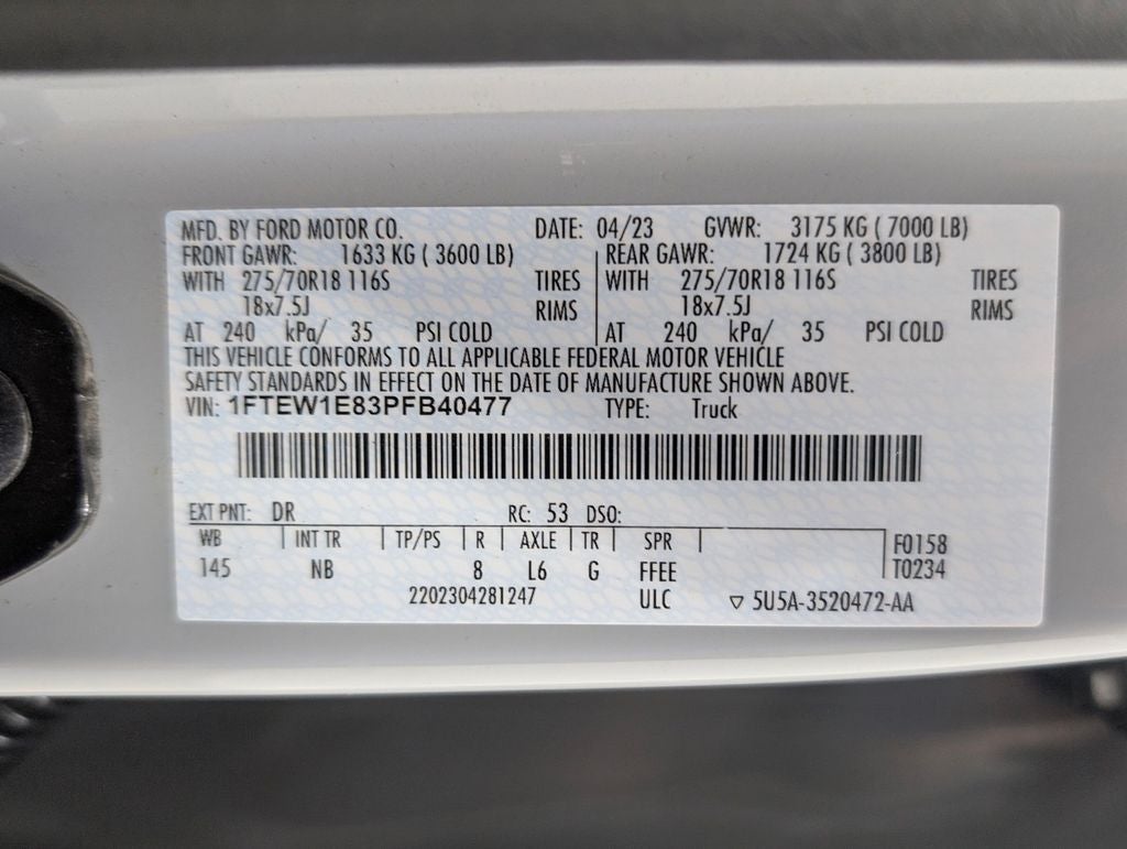 2023 Ford F-150 Tremor