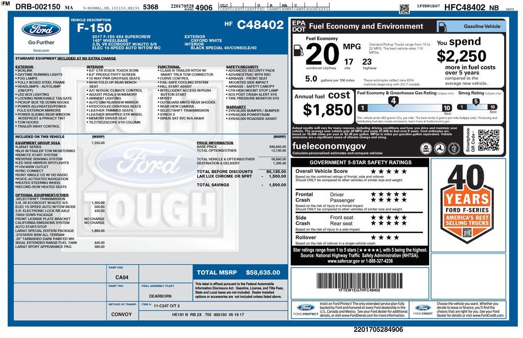 2017 Ford F-150 Lariat