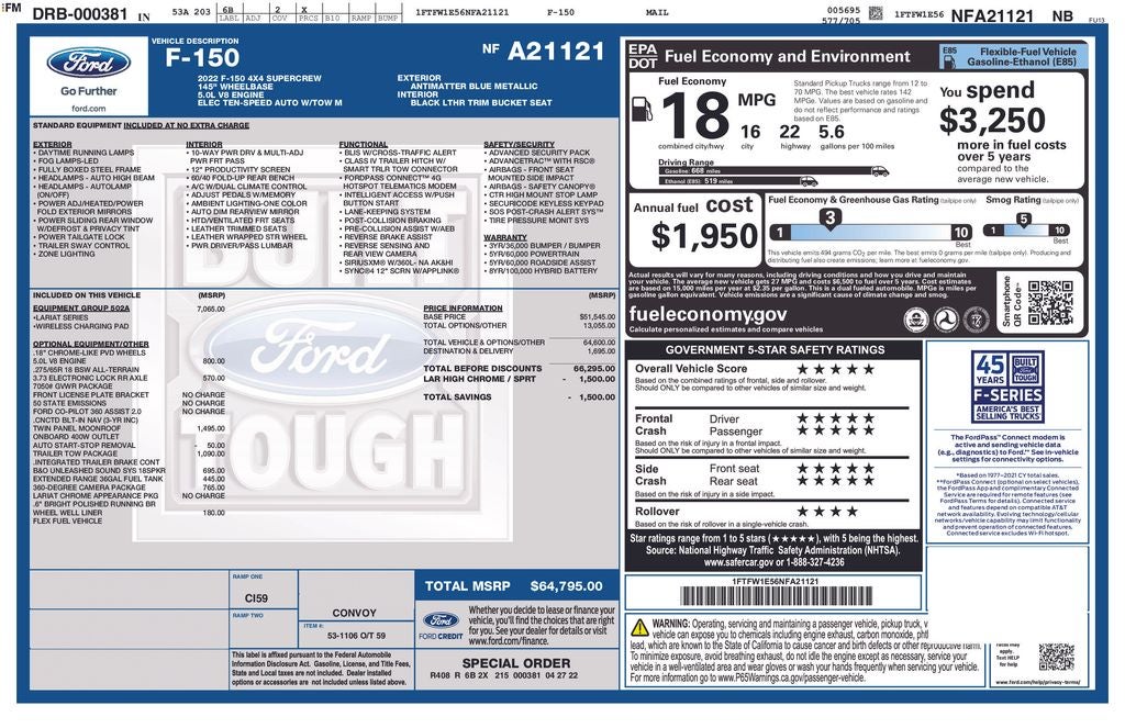 2022 Ford F-150 Lariat