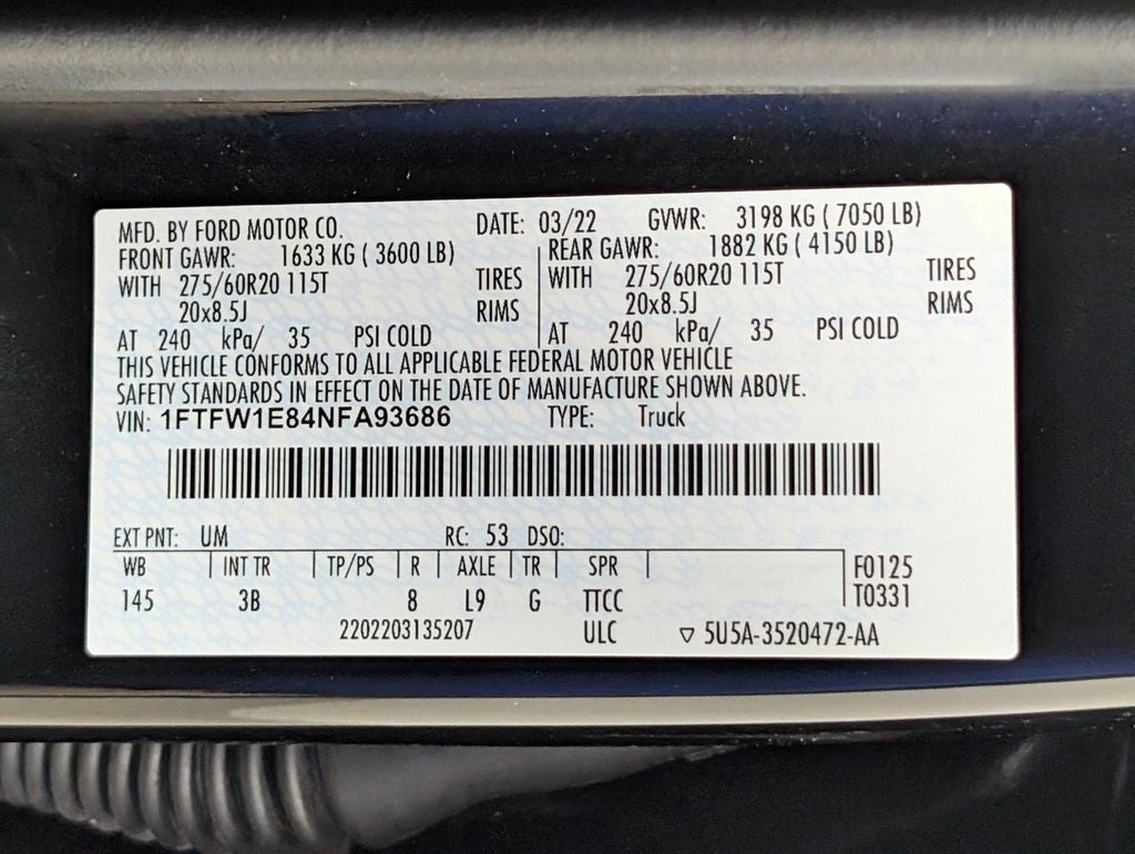 2022 Ford F-150 Platinum