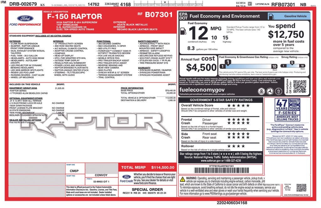 2024 Ford F-150 Raptor R