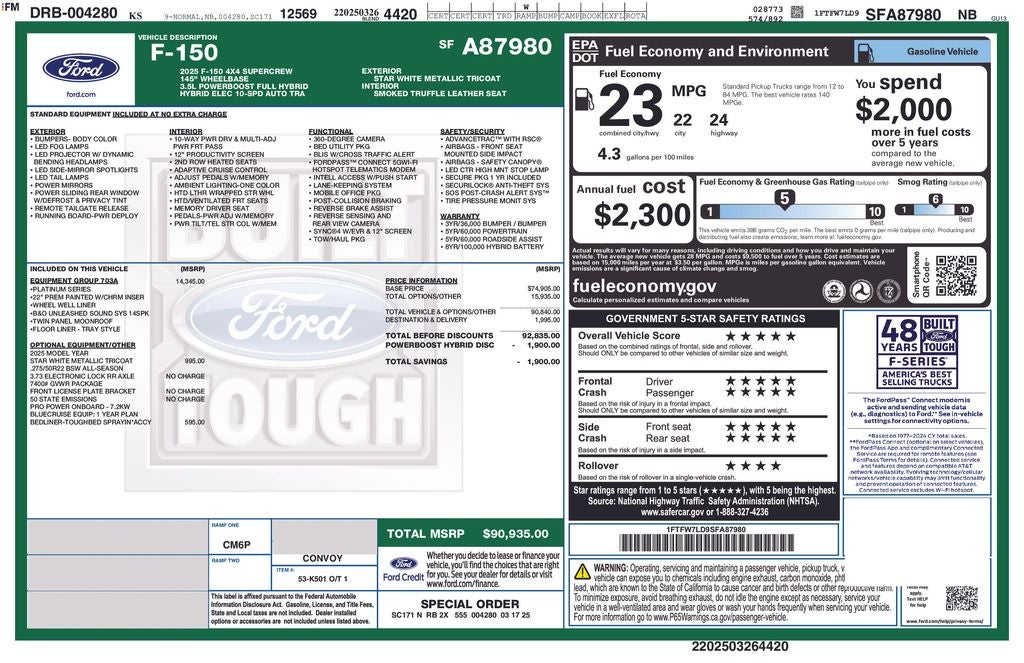 2025 Ford F-150 Platinum