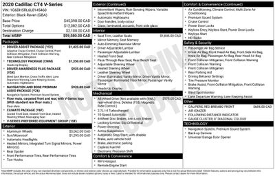 2020 Cadillac CT4 V-Series