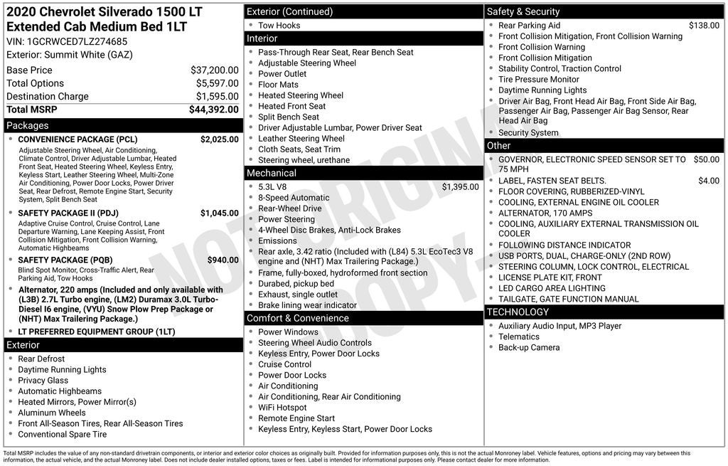 2020 Chevrolet Silverado 1500 LT