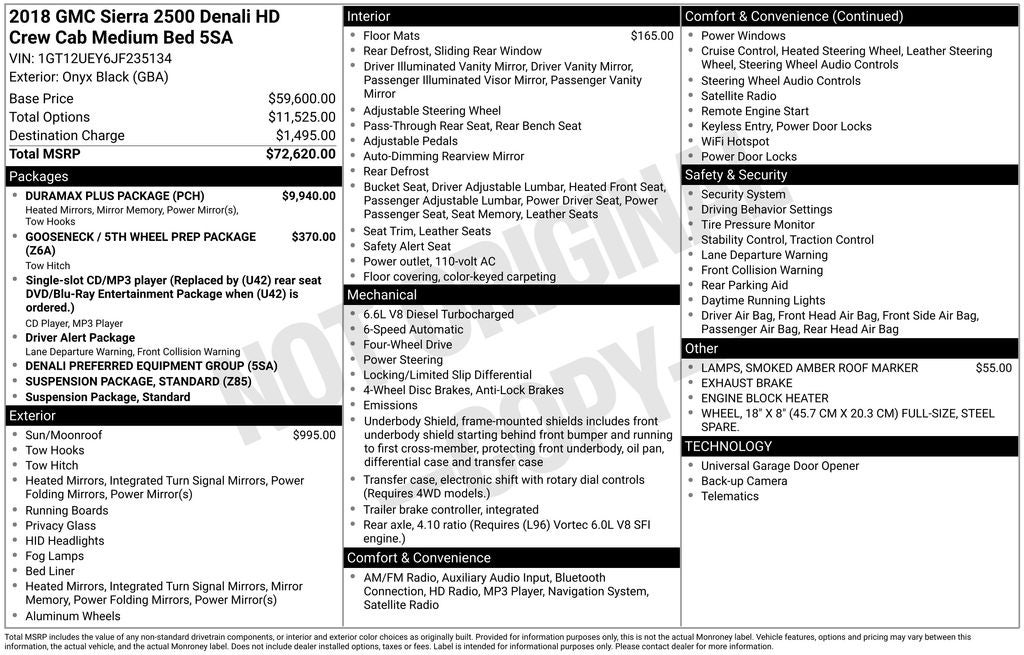 2018 GMC Sierra 2500HD Denali