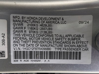 2024 Honda Accord Hybrid Touring