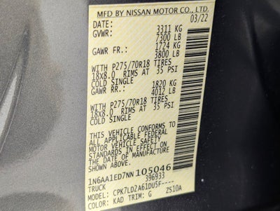 2022 Nissan Titan PRO-4X