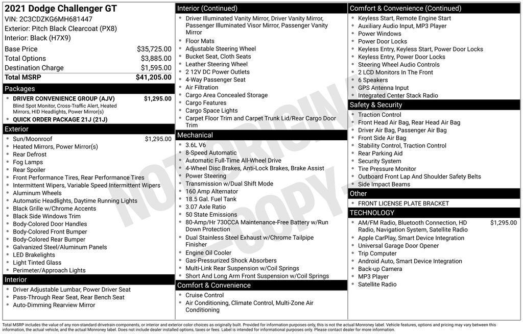 2021 Dodge Challenger GT