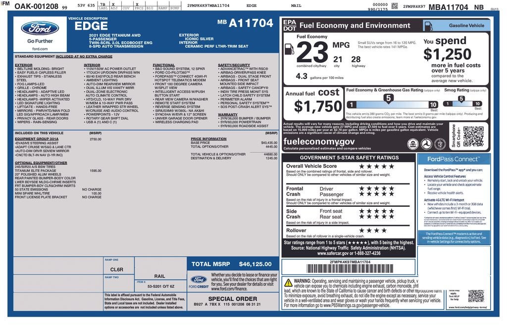 2021 Ford Edge Titanium