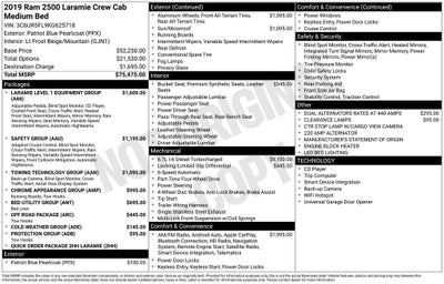 2019 RAM 2500 Laramie