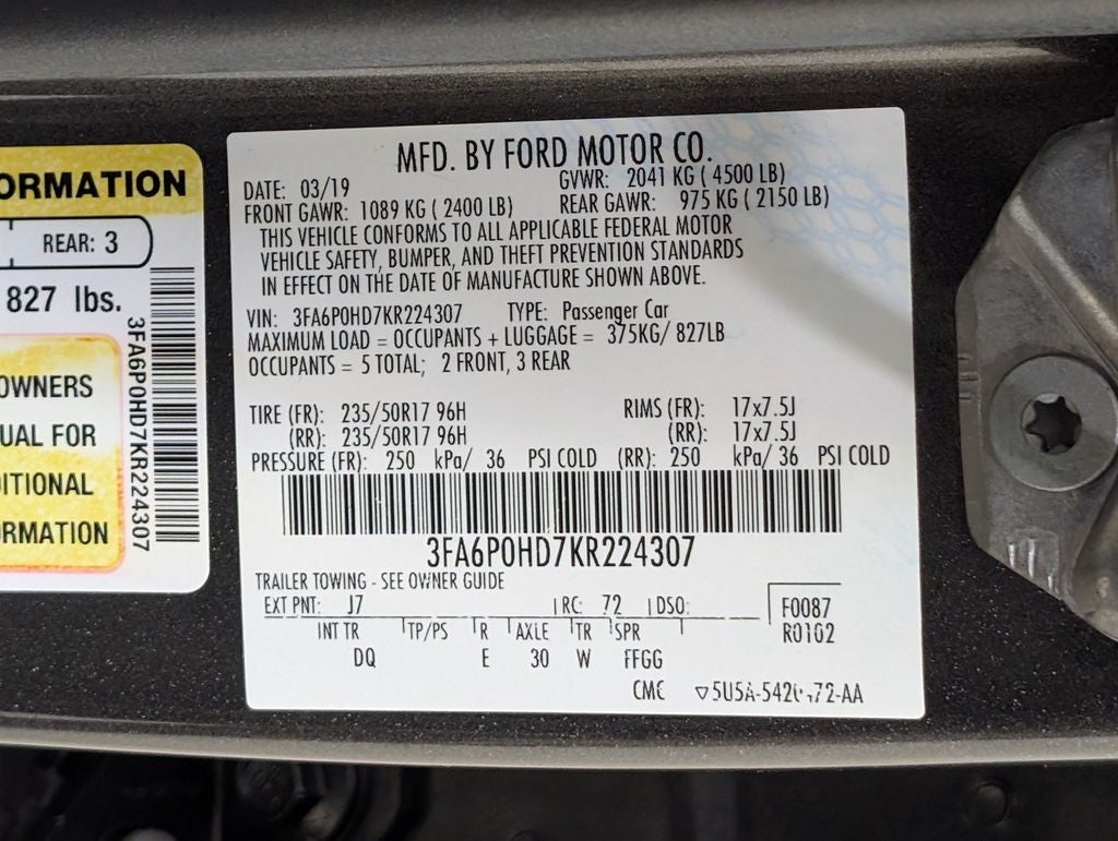2019 Ford Fusion SE