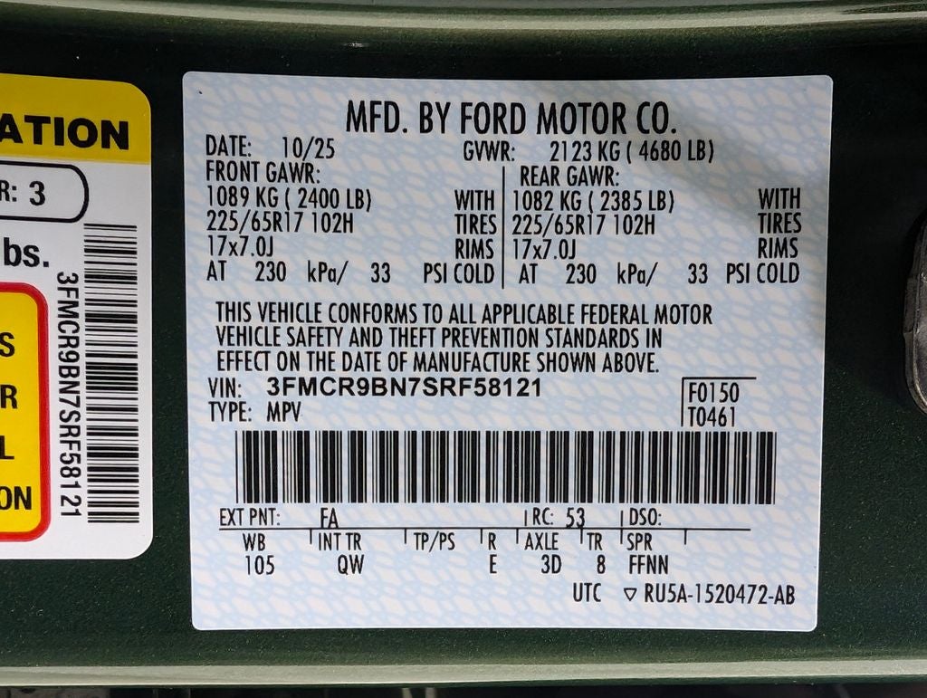 2025 Ford Bronco Sport Big Bend