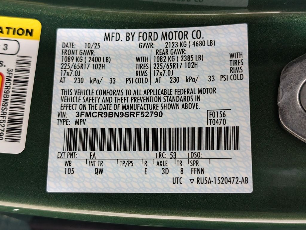 2025 Ford Bronco Sport Big Bend