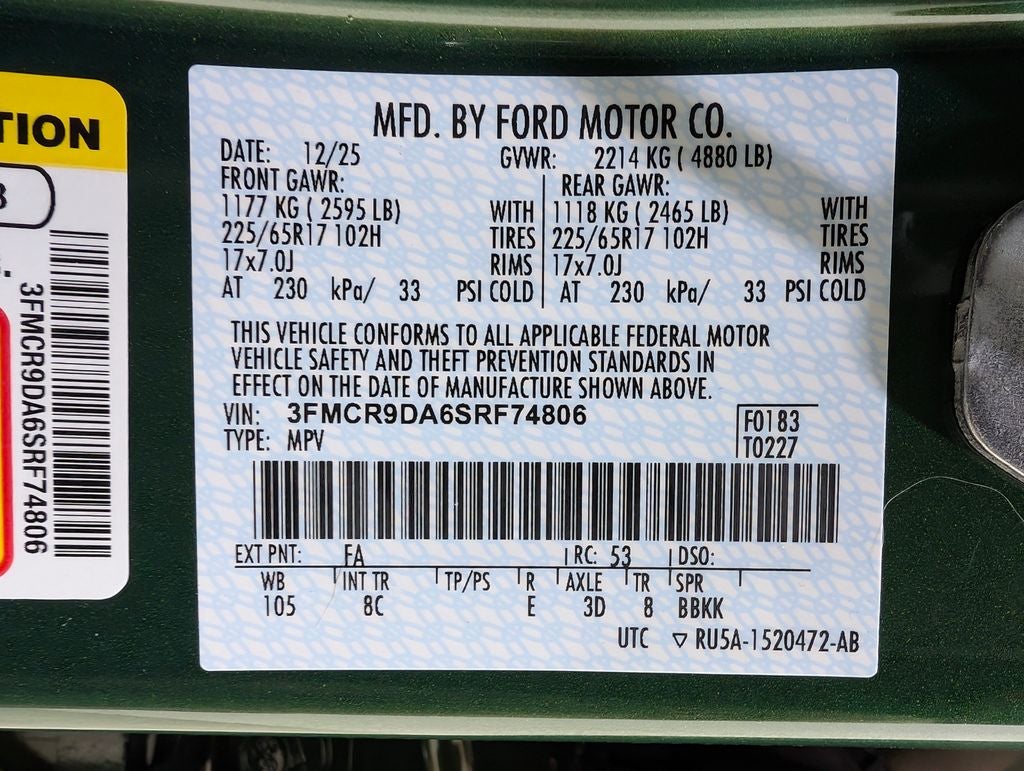 2025 Ford Bronco Sport Badlands