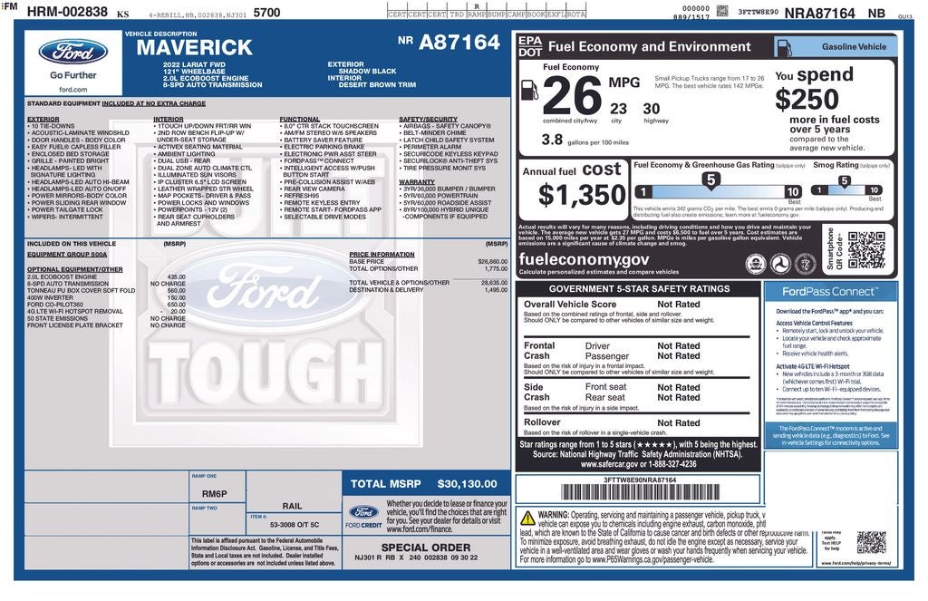 2022 Ford Maverick Lariat