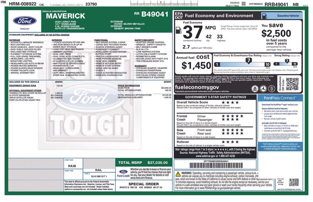 2024 Ford Maverick Lariat
