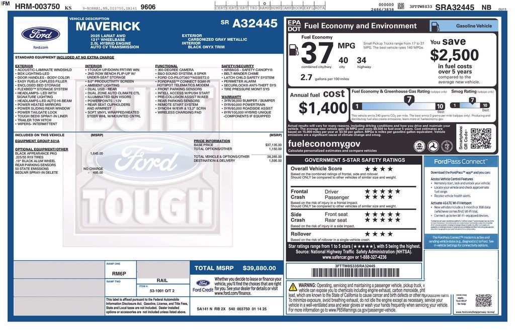 2025 Ford Maverick Lariat