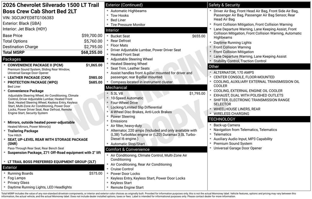 2026 Chevrolet Silverado 1500 LT Trail Boss