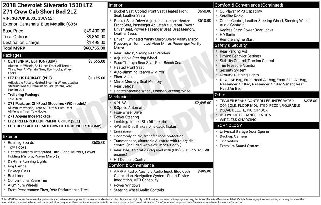 2018 Chevrolet Silverado 1500 LTZ 2LZ