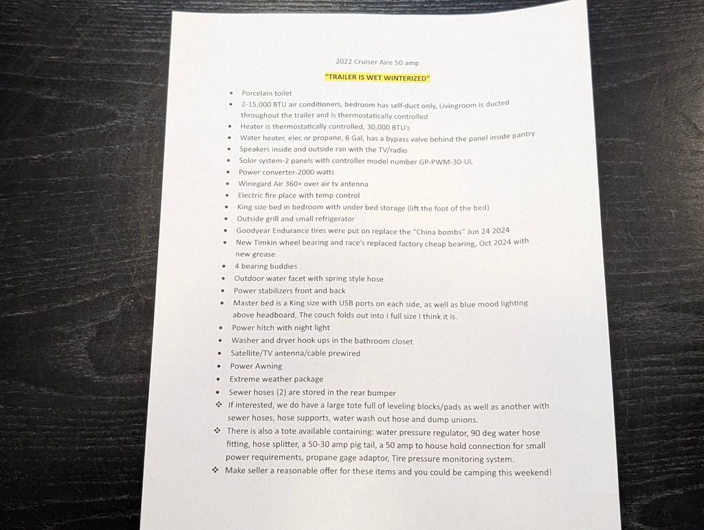 2022 Crossroads Travel Trailer Cruiser Air