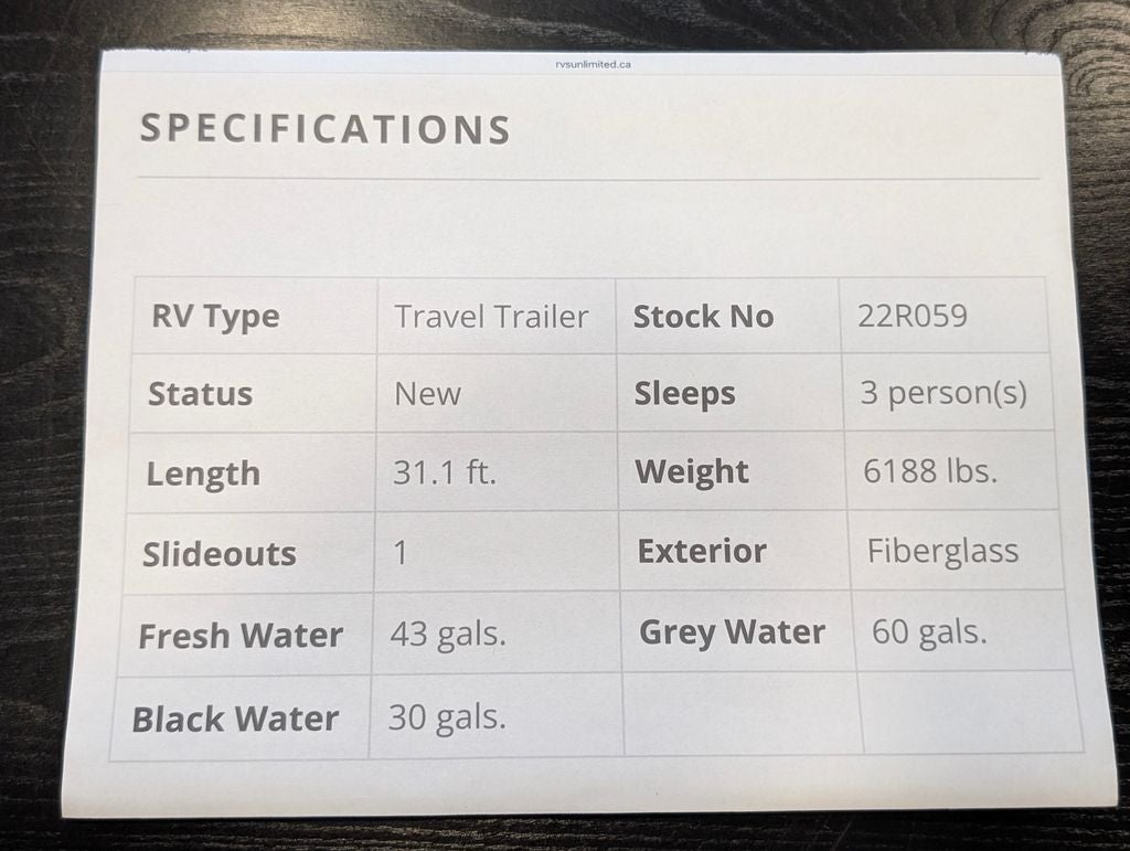 2022 Crossroads Travel Trailer Cruiser Air