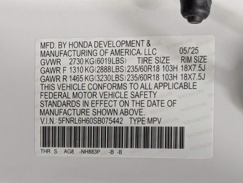 2025 Honda Odyssey EX-L