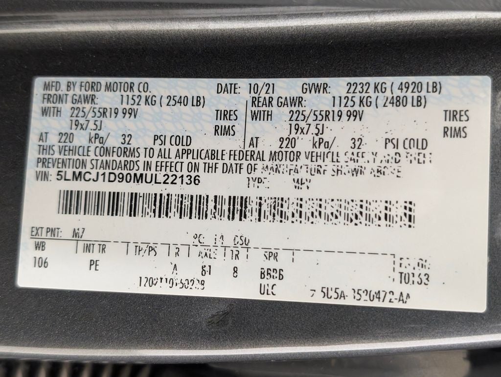 2021 Lincoln Corsair Standard